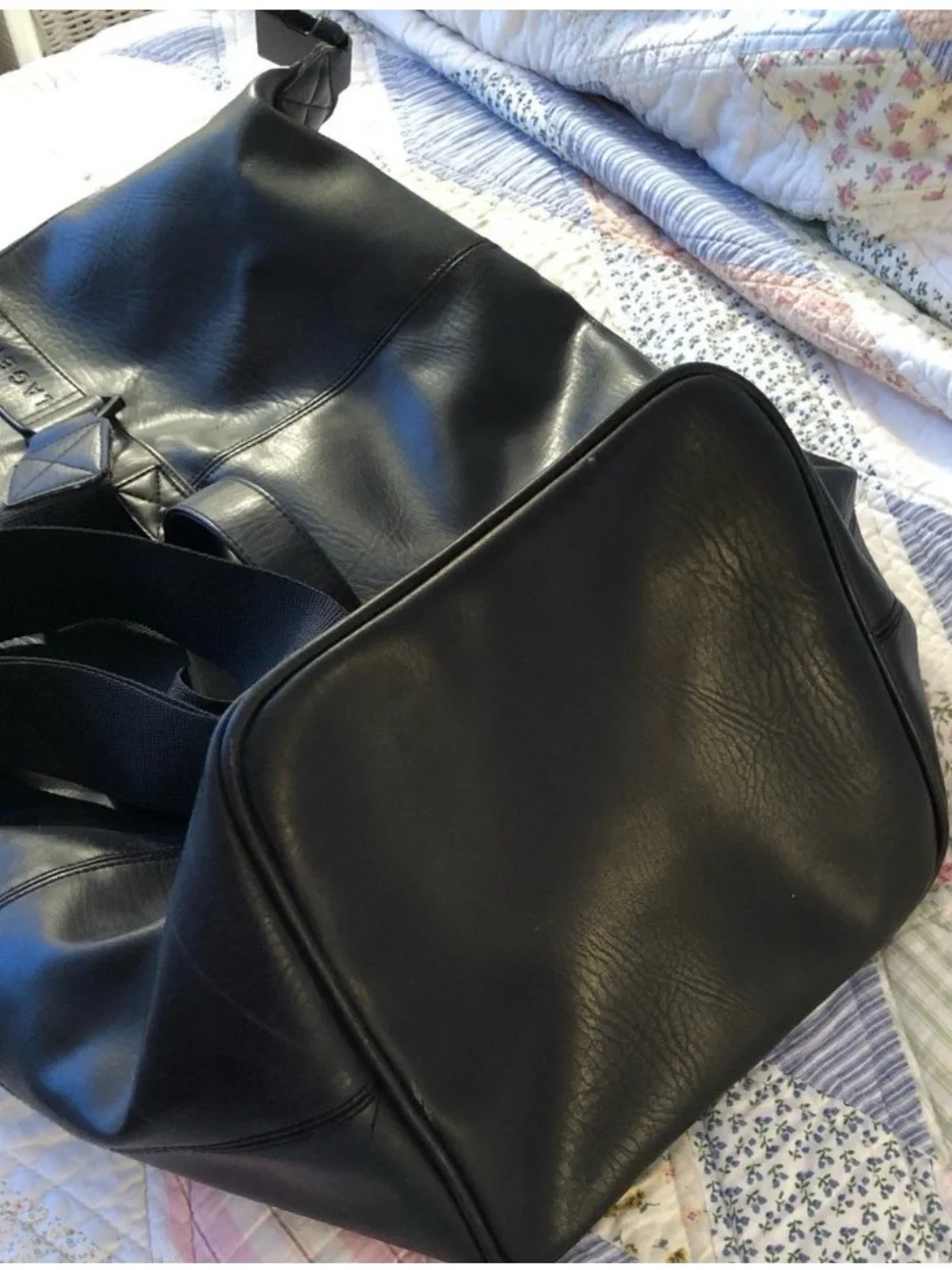 Karl Lagerfeld Parfums Vintage Rare Black Weekender Duffel-Great Condition